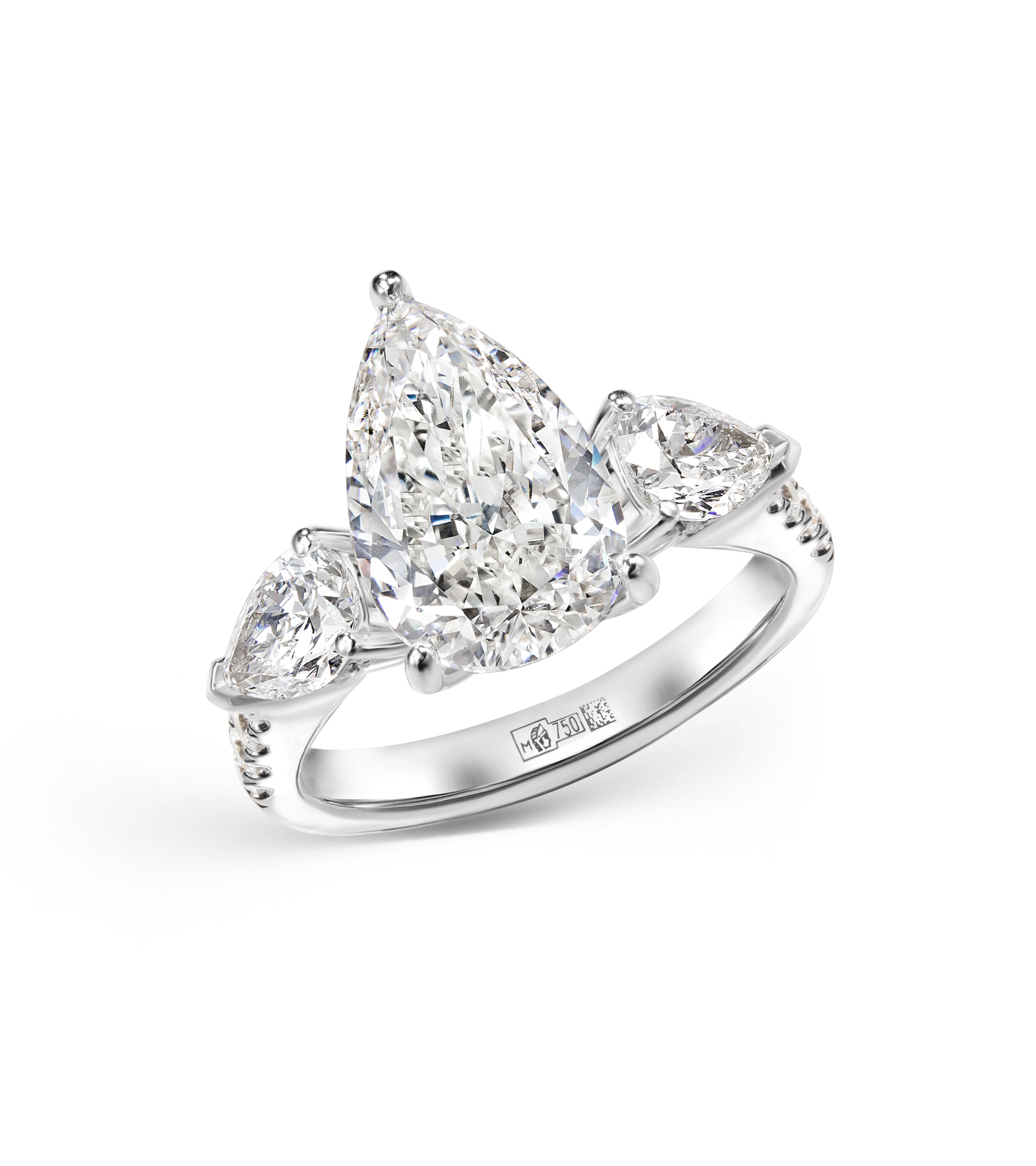 Кольцо из белого золота