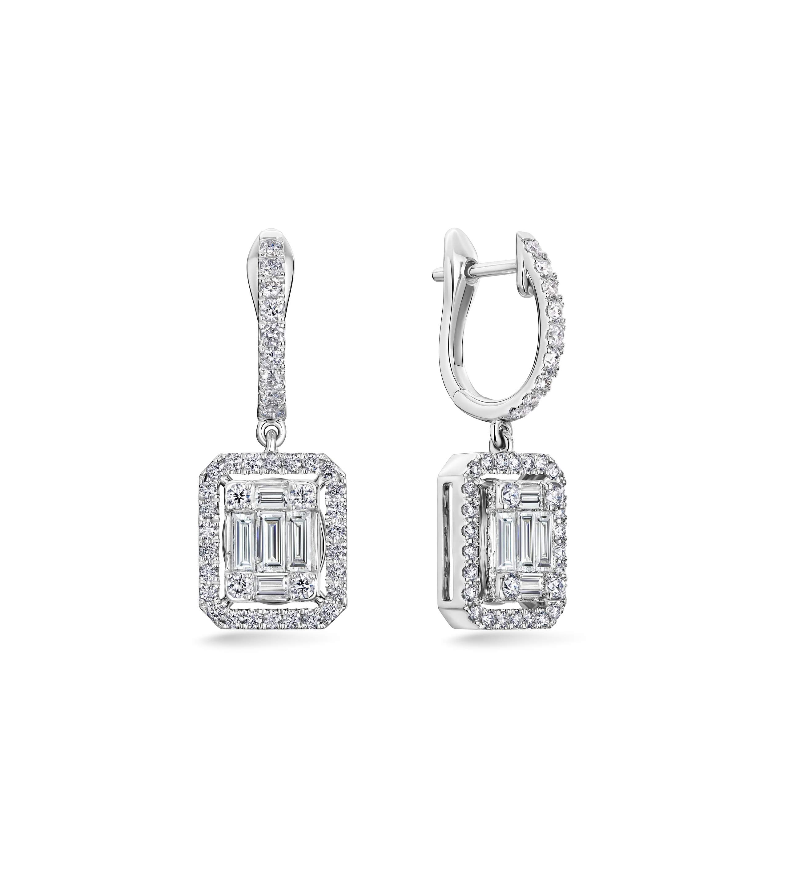 Серьги из белого золота