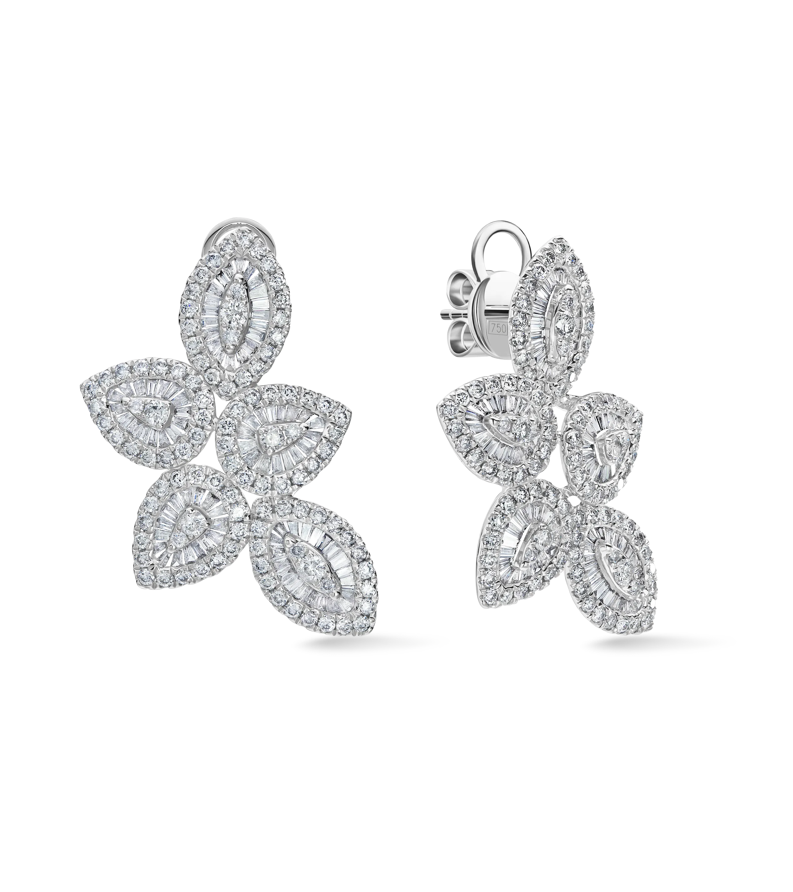Серьги из белого золота