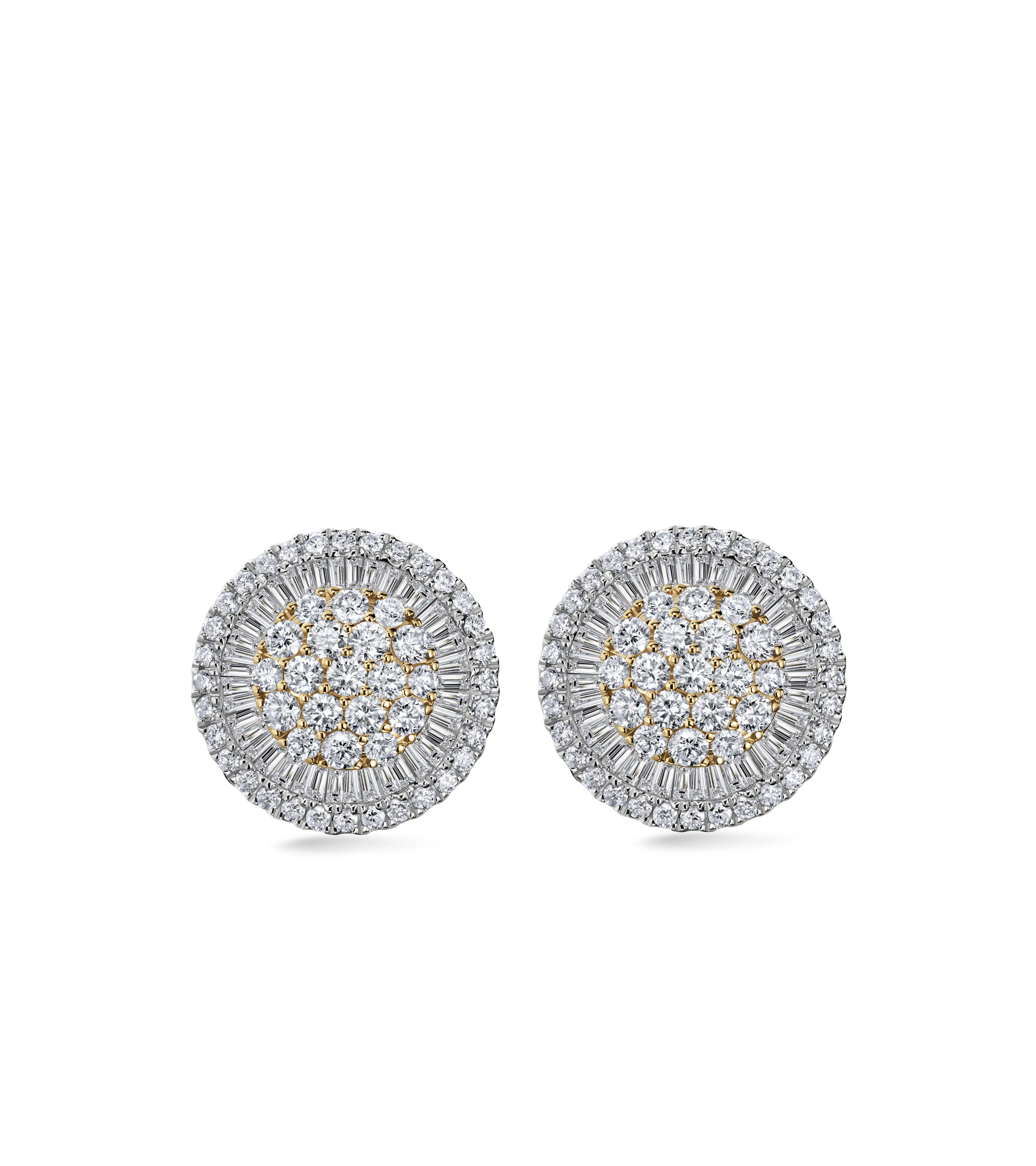 Серьги из комбинированного золота