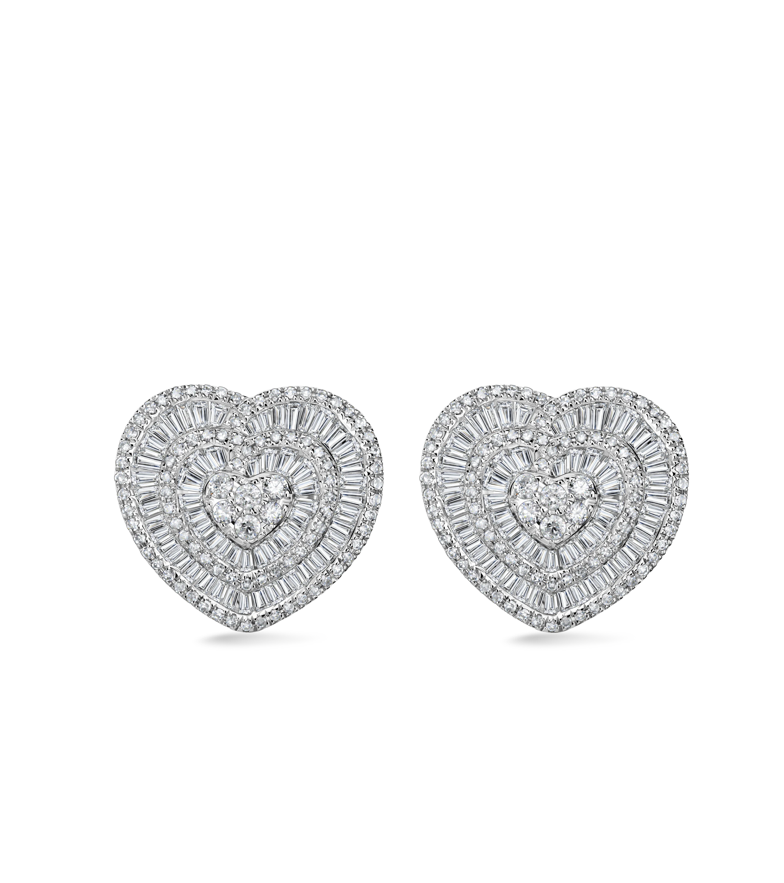 Пусеты из белого золота