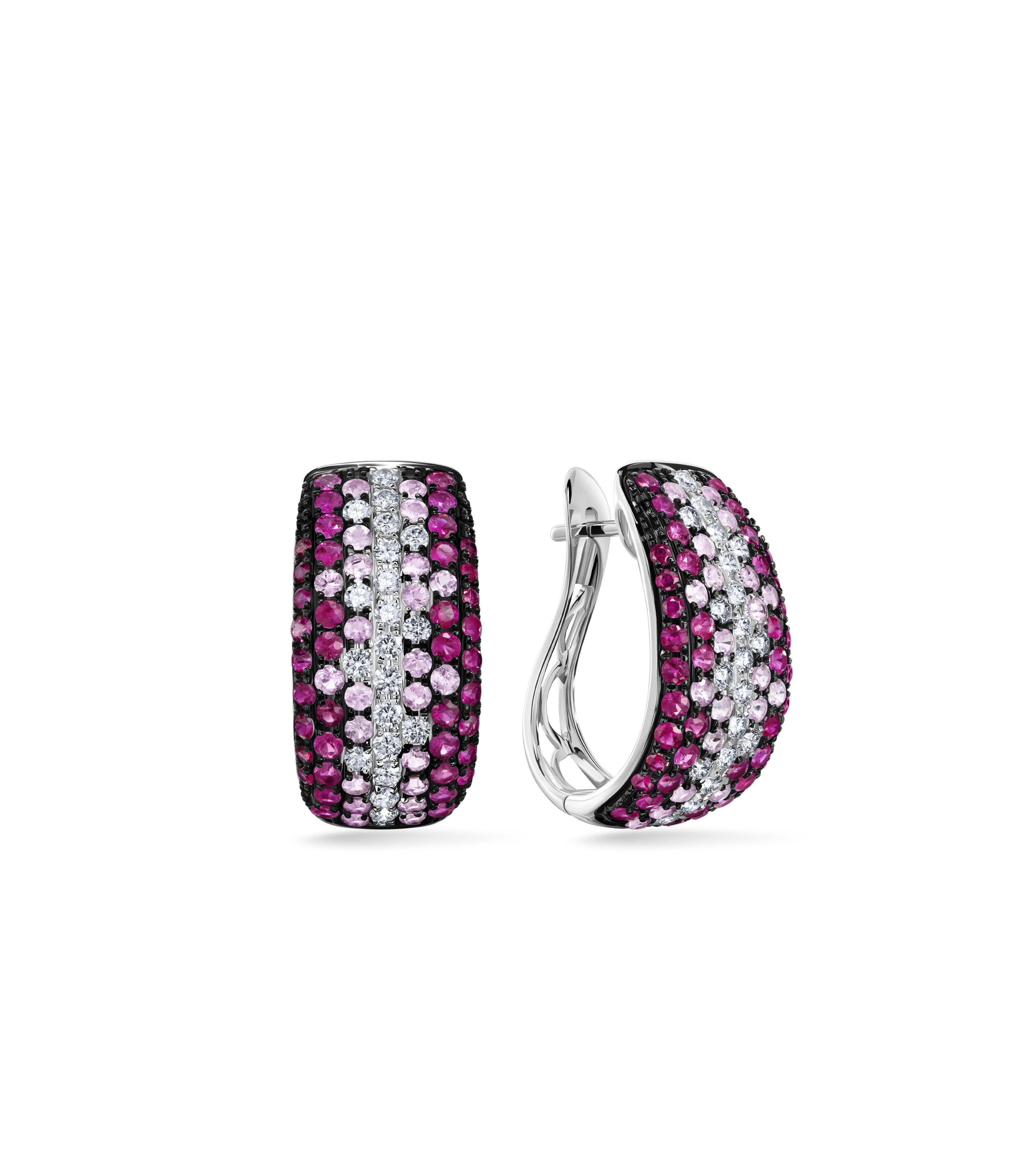 Серьги с розовыми сапфирами