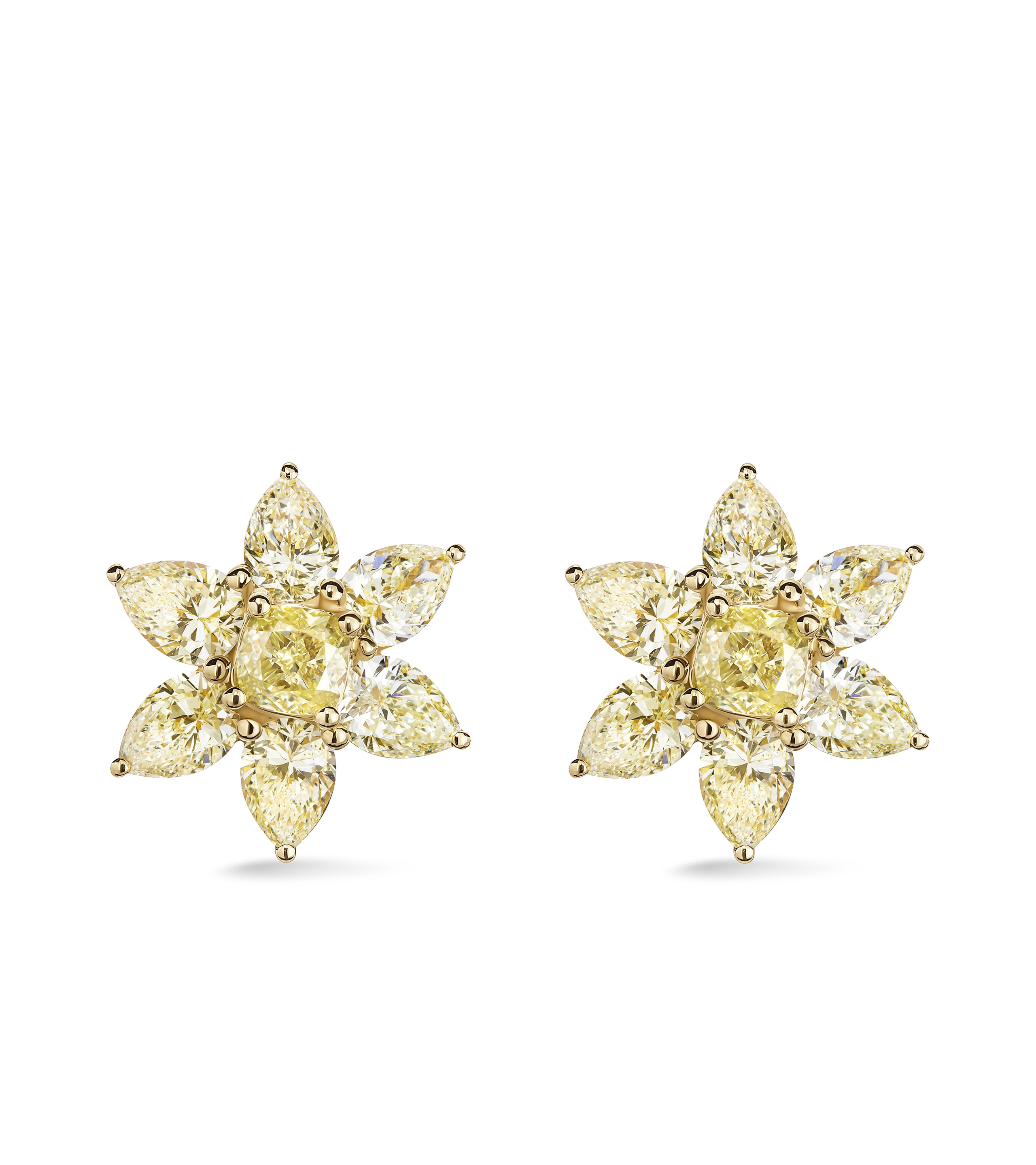 Пусеты из желтого золота