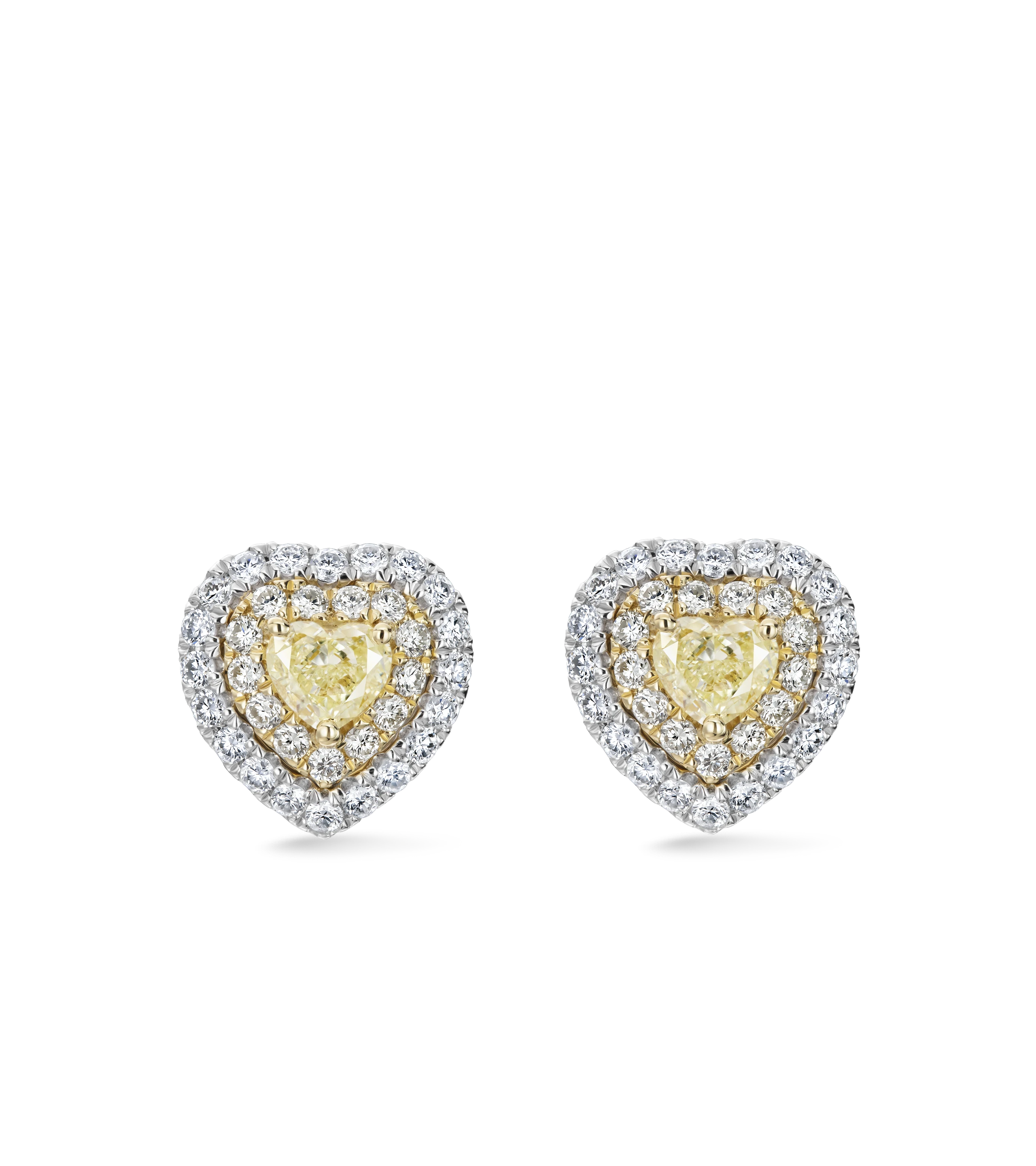 Пусеты из комбинированного золота