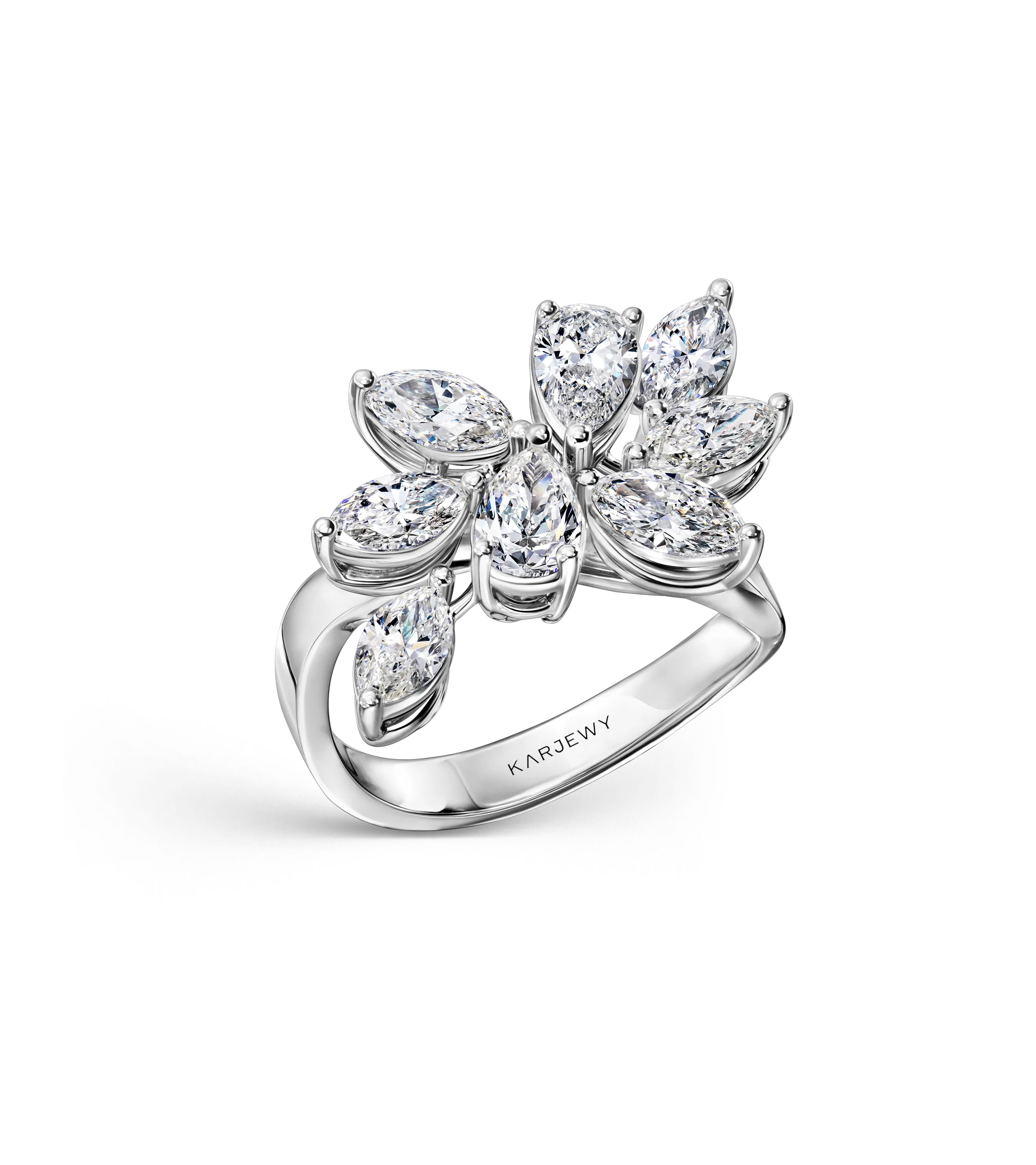 Кольцо из белого золота