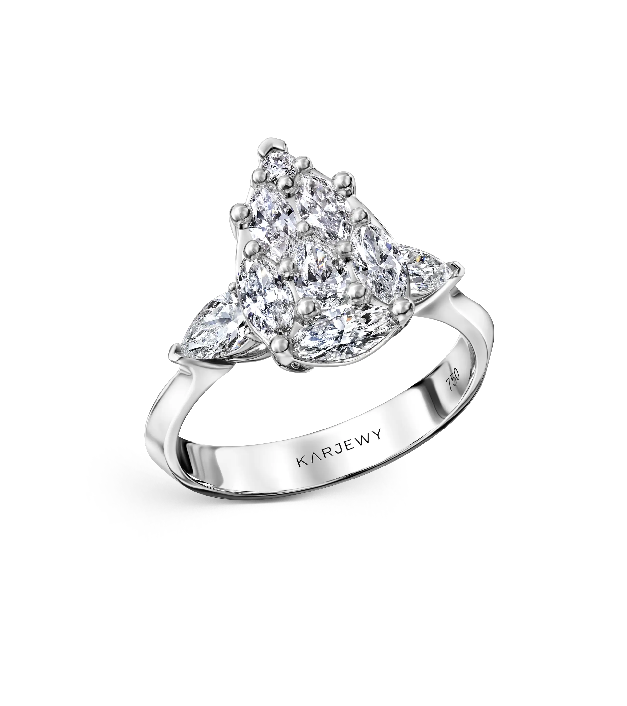 Кольцо из белого золота