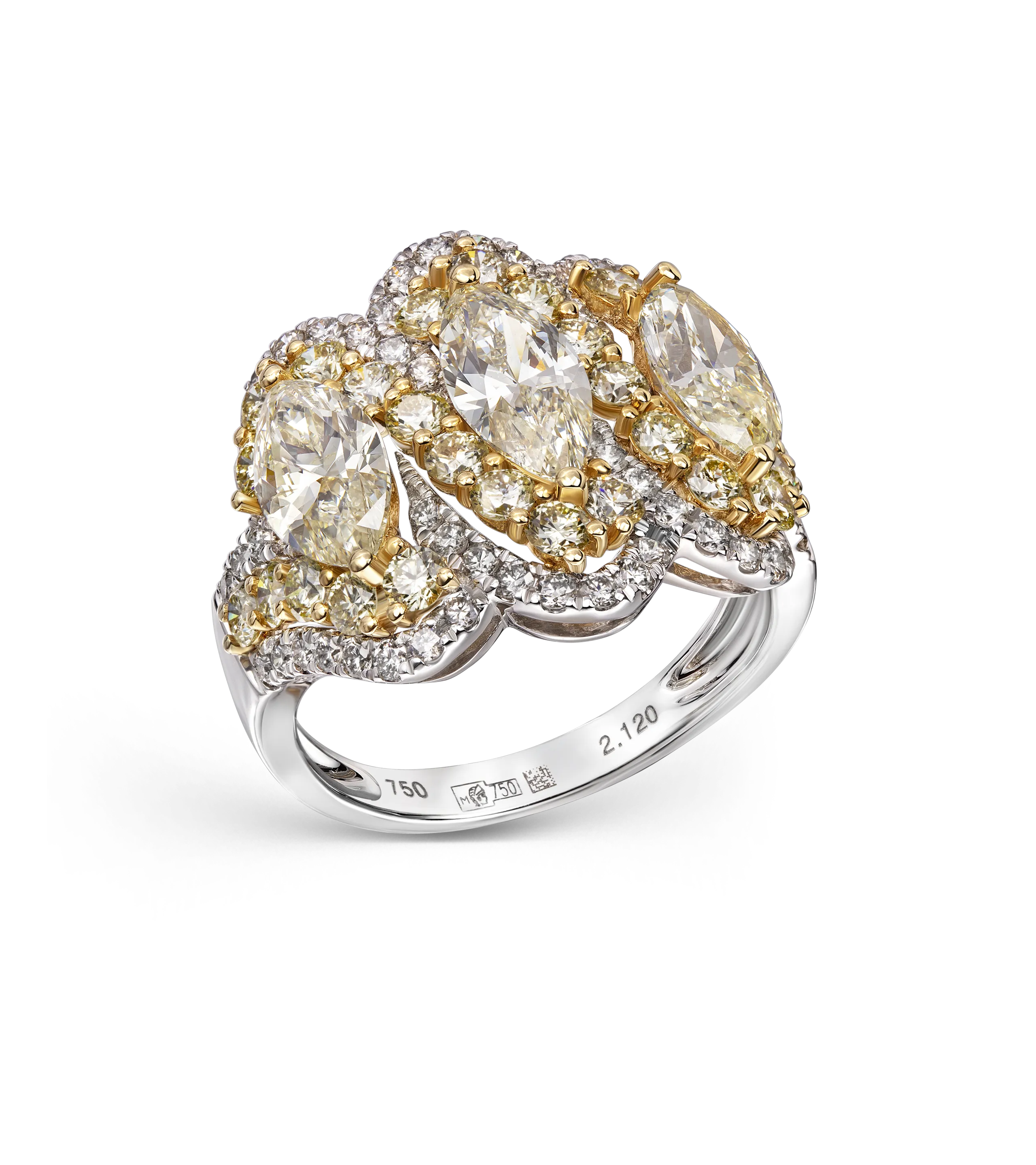 Кольцо из комбинированного золота