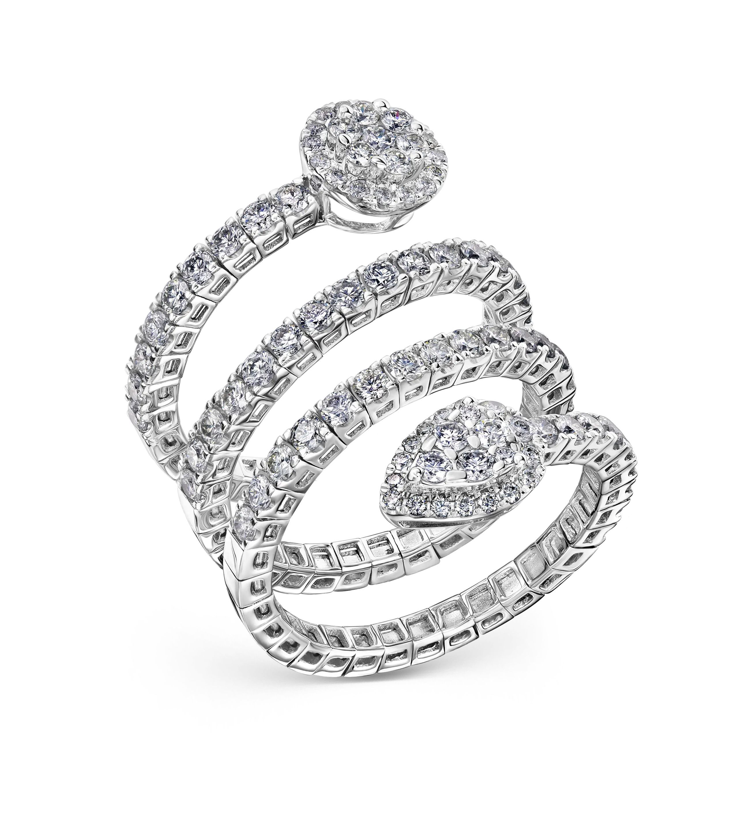 Кольцо из белого золота