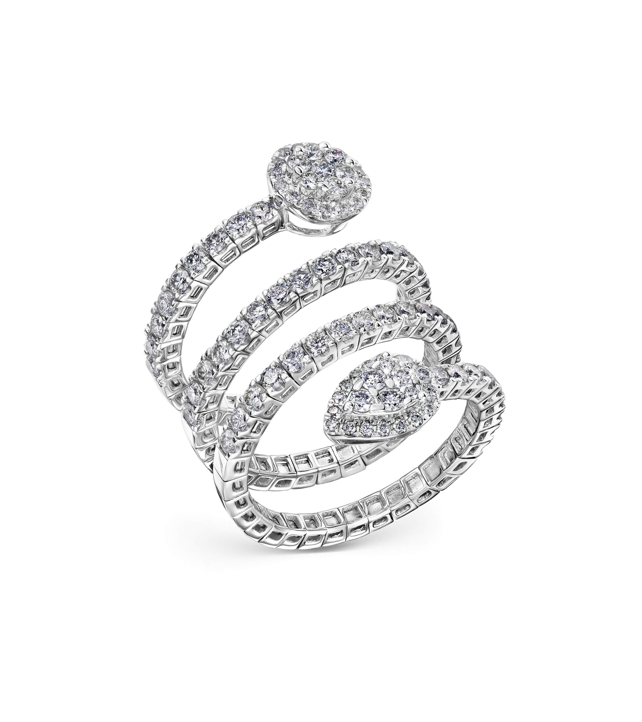 Кольцо из белого золота