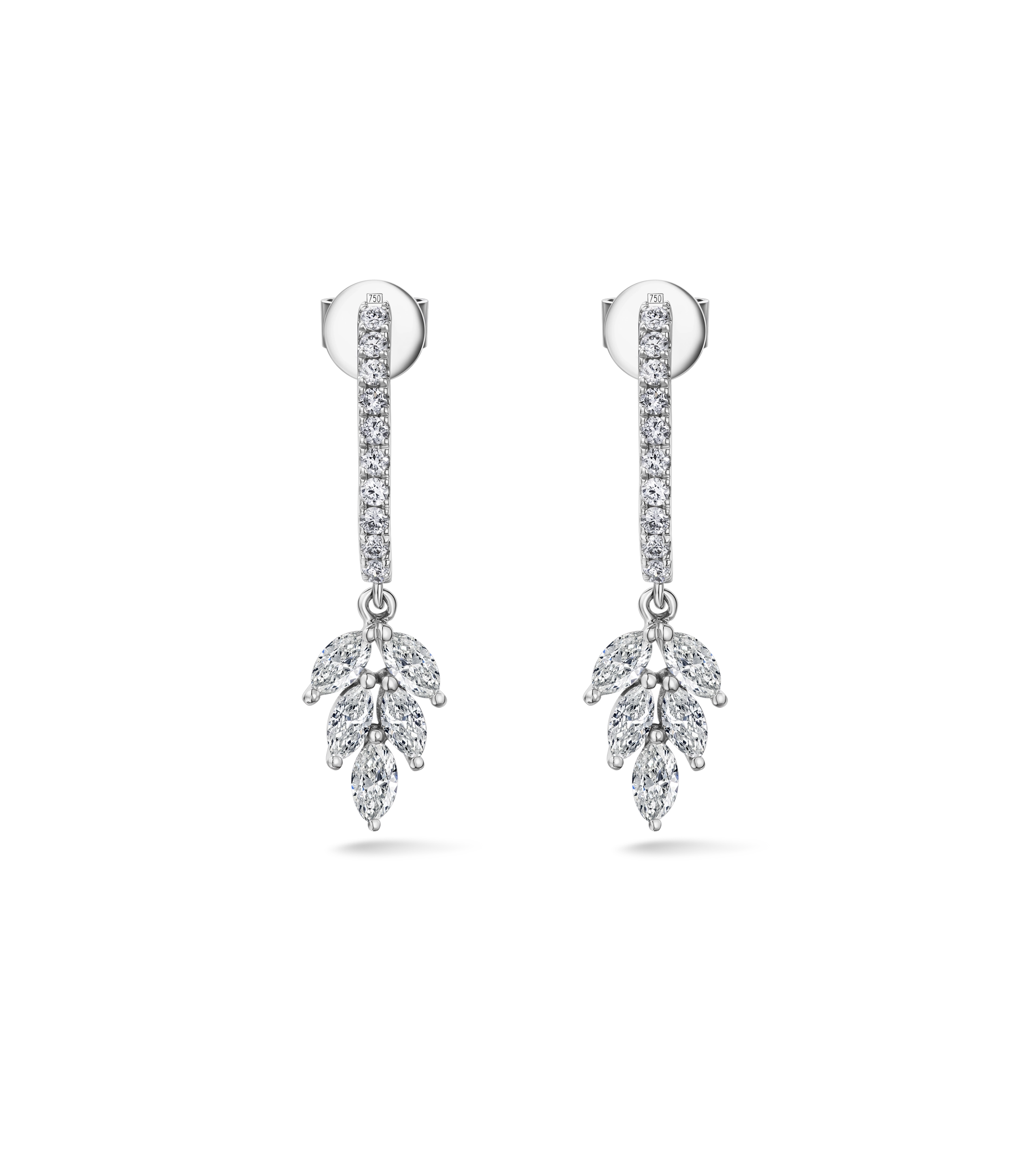 Серьги из белого золота