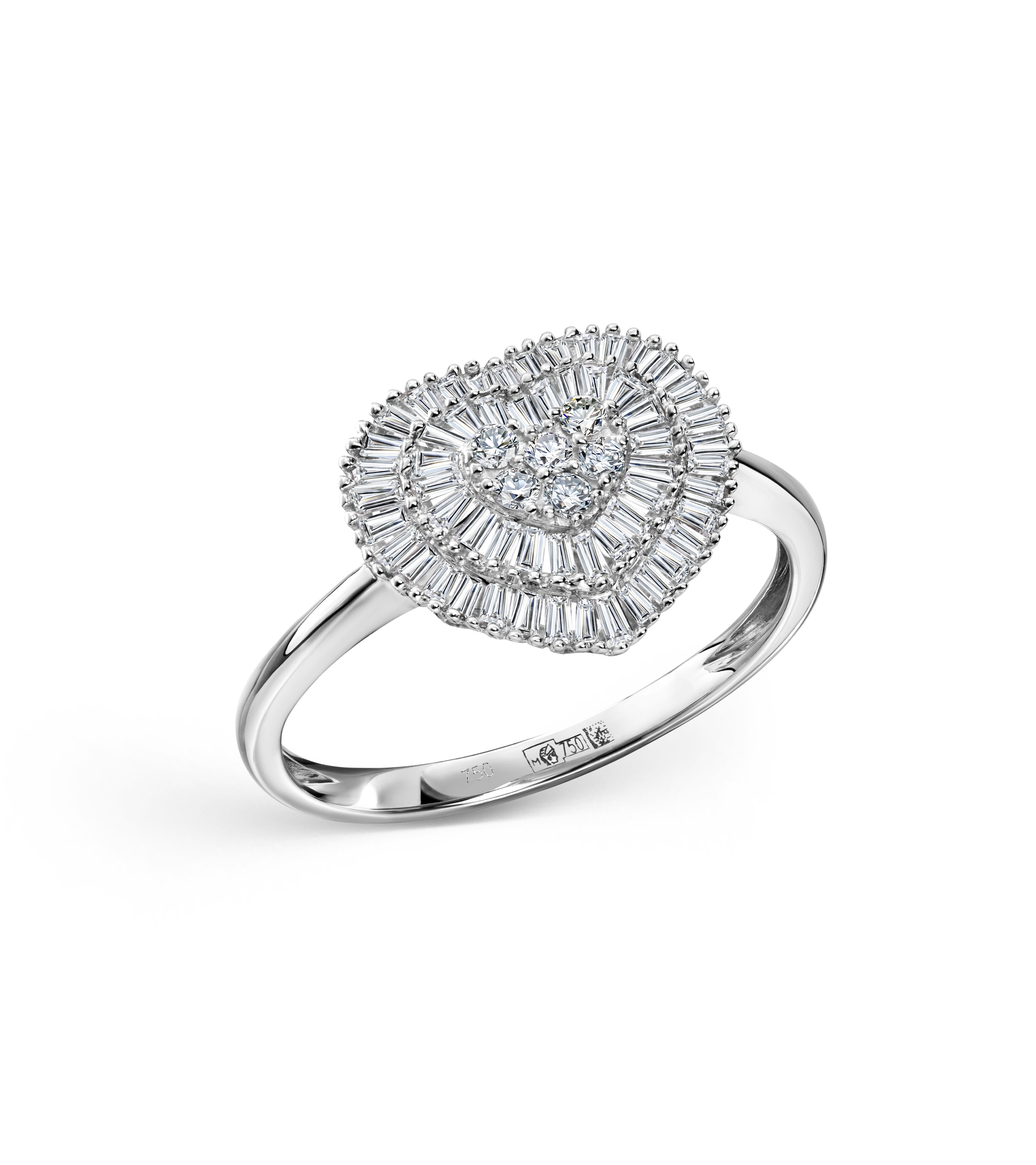 Кольцо из белого золота