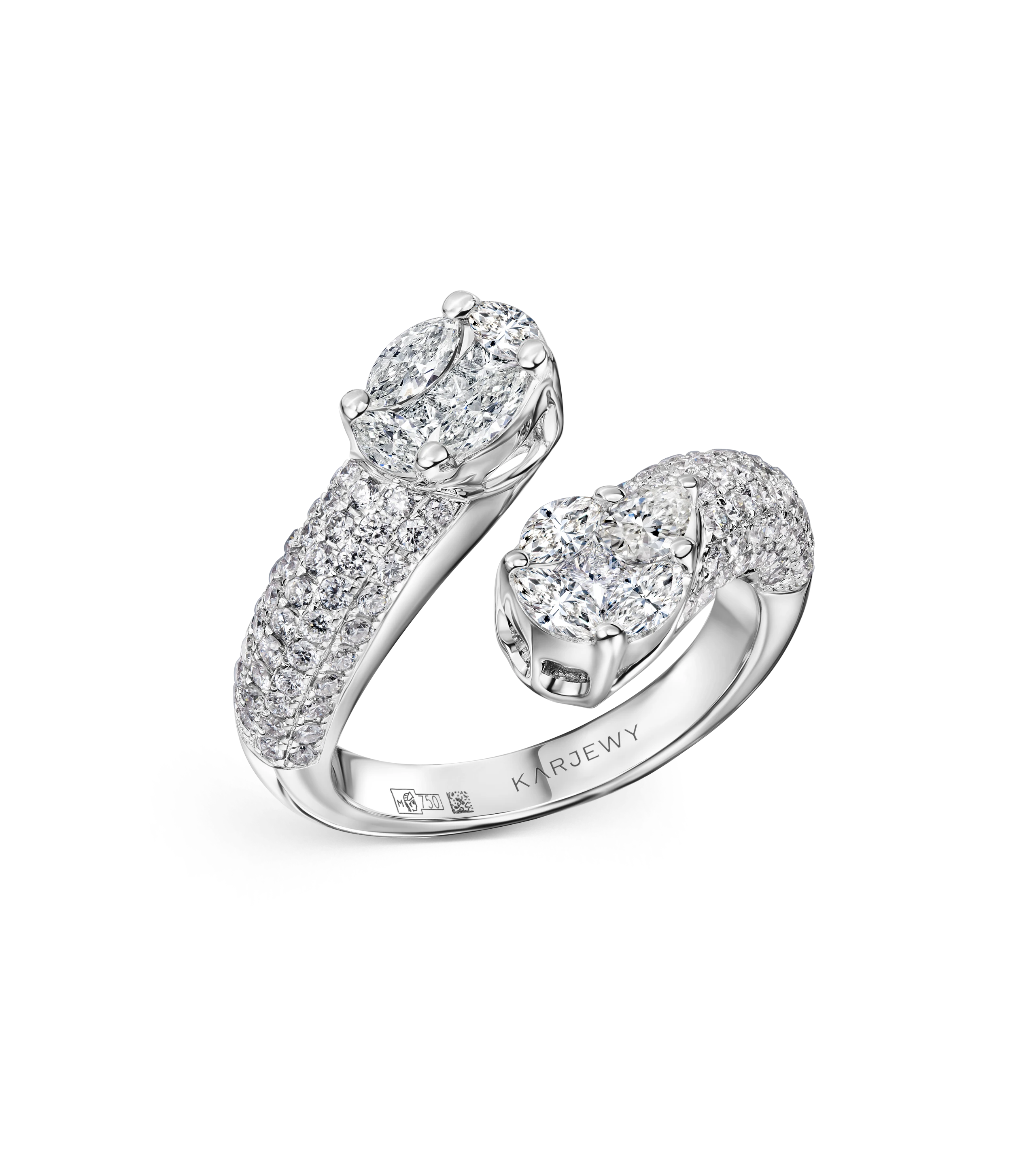 Кольцо из белого золота