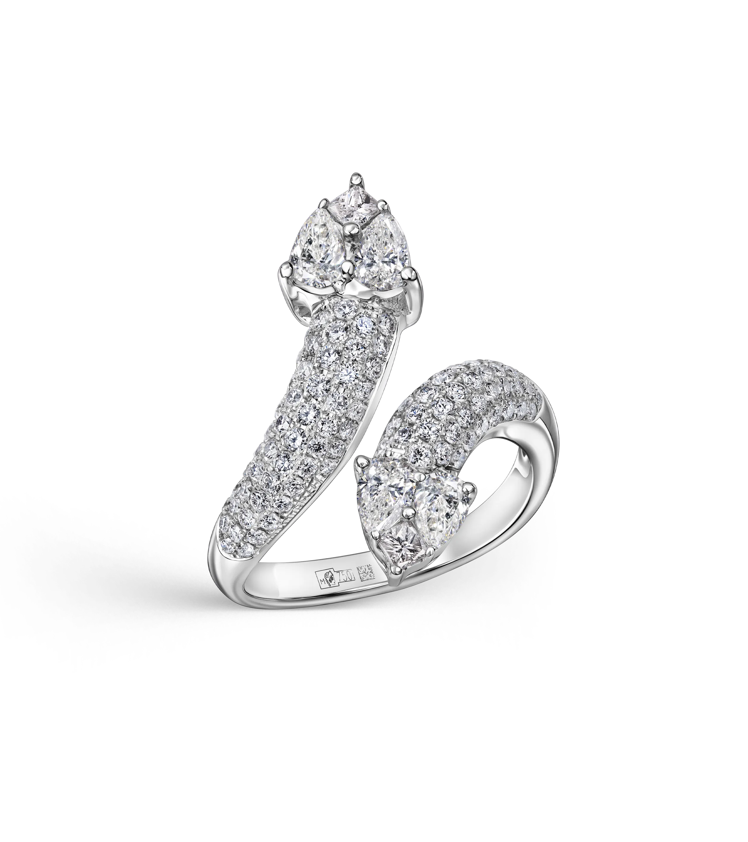 Кольцо из белого золота