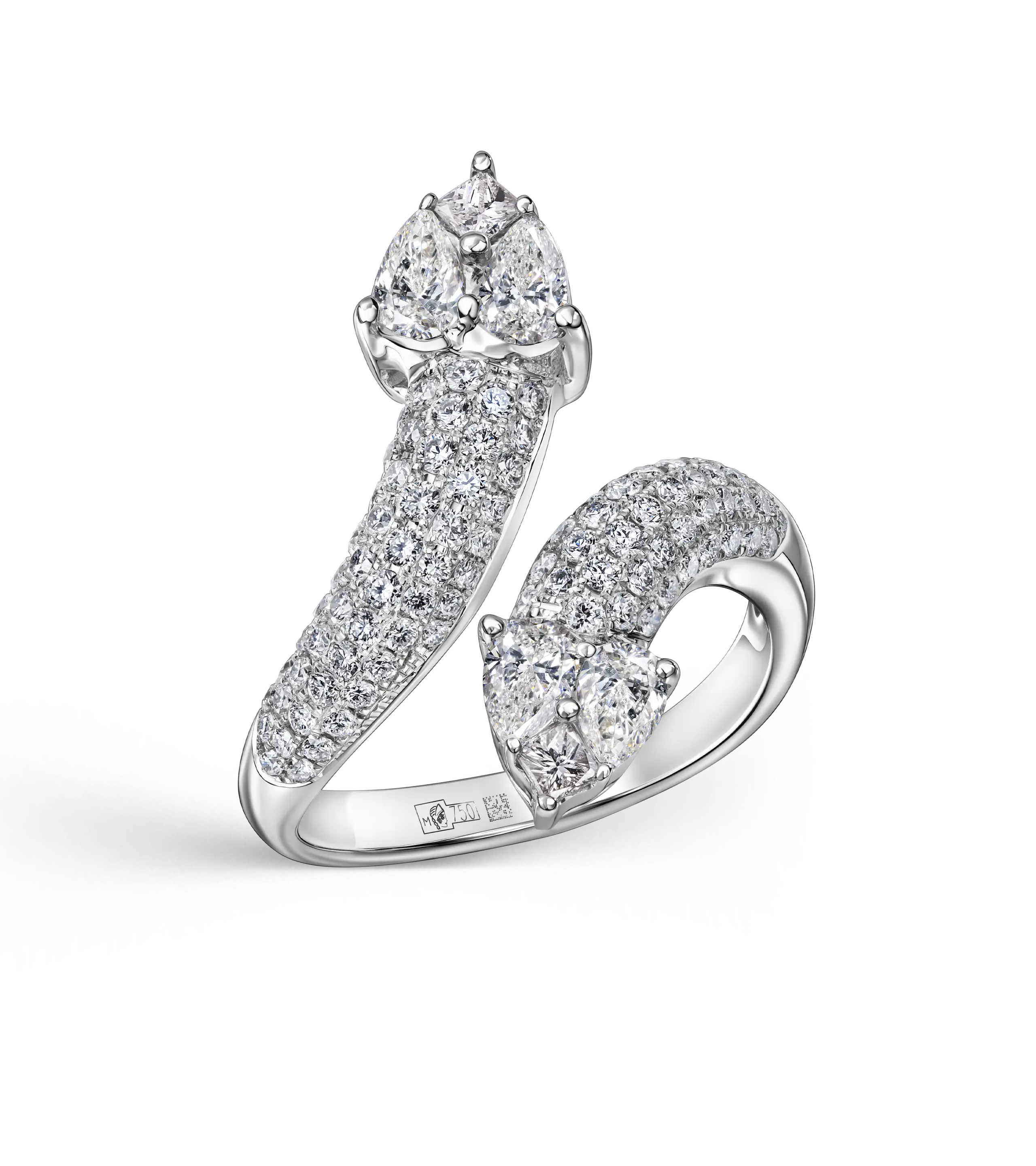 Кольцо из белого золота