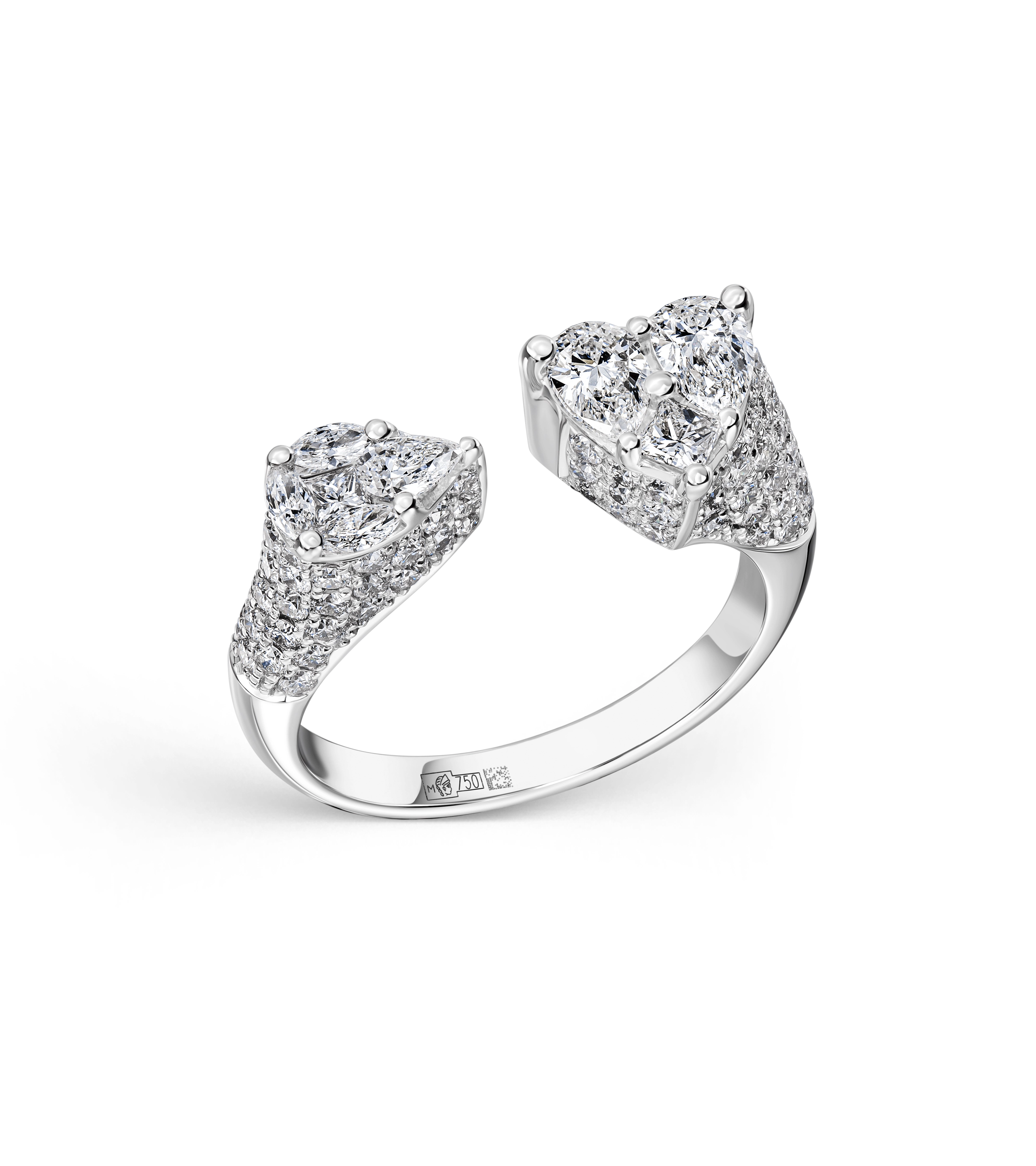 Кольцо из белого золота