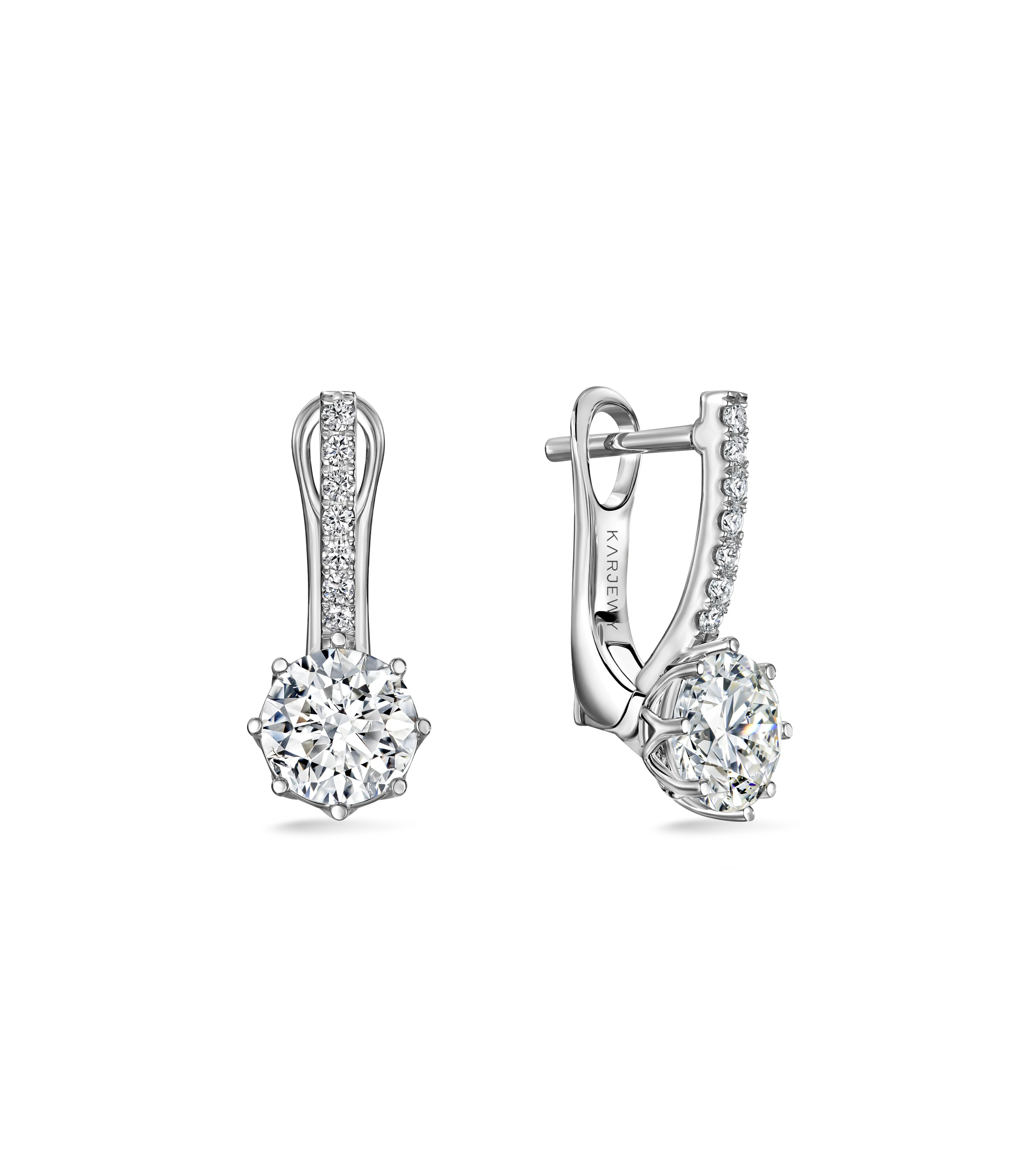 Серьги из белого золота