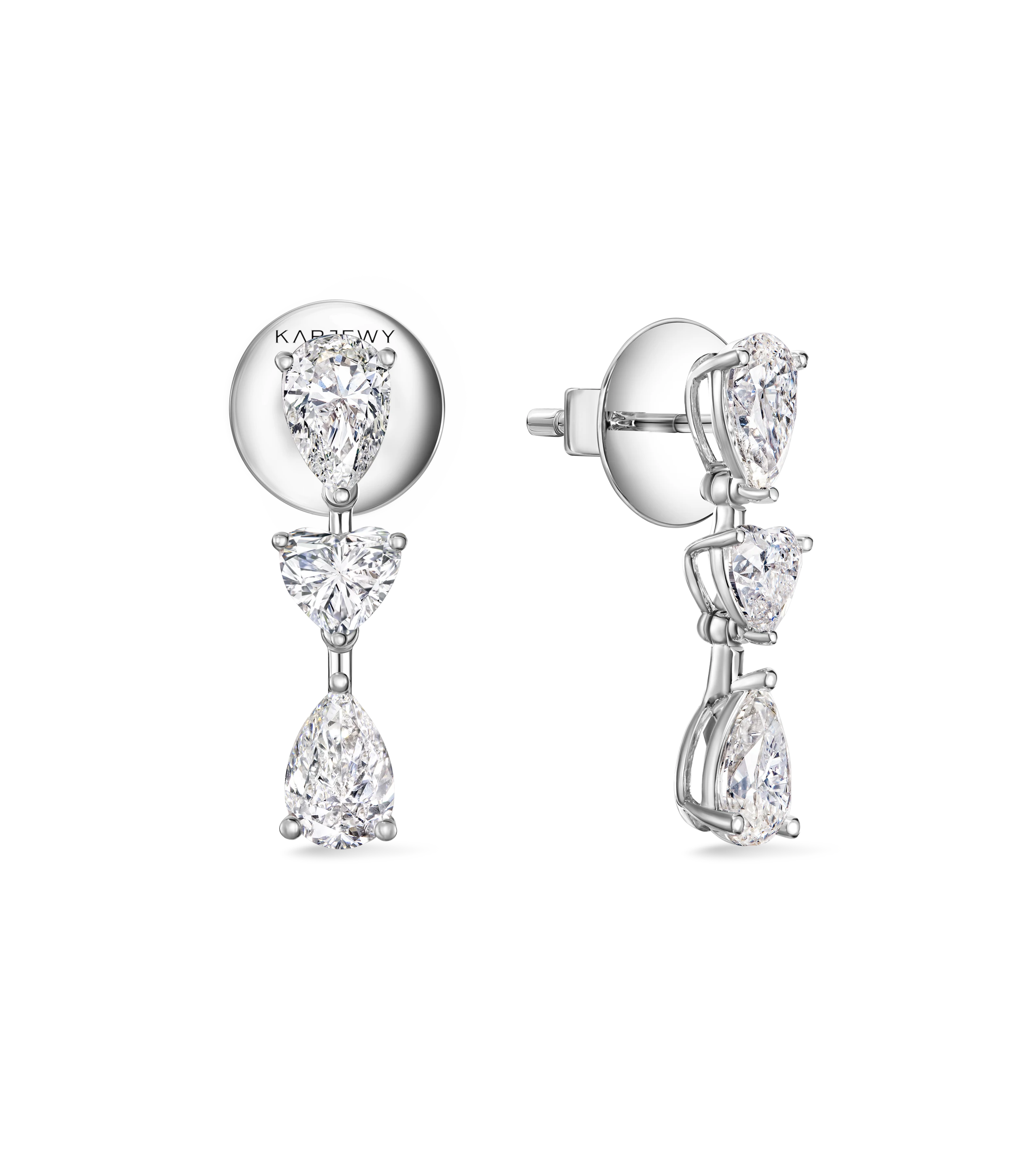 Серьги из белого золота