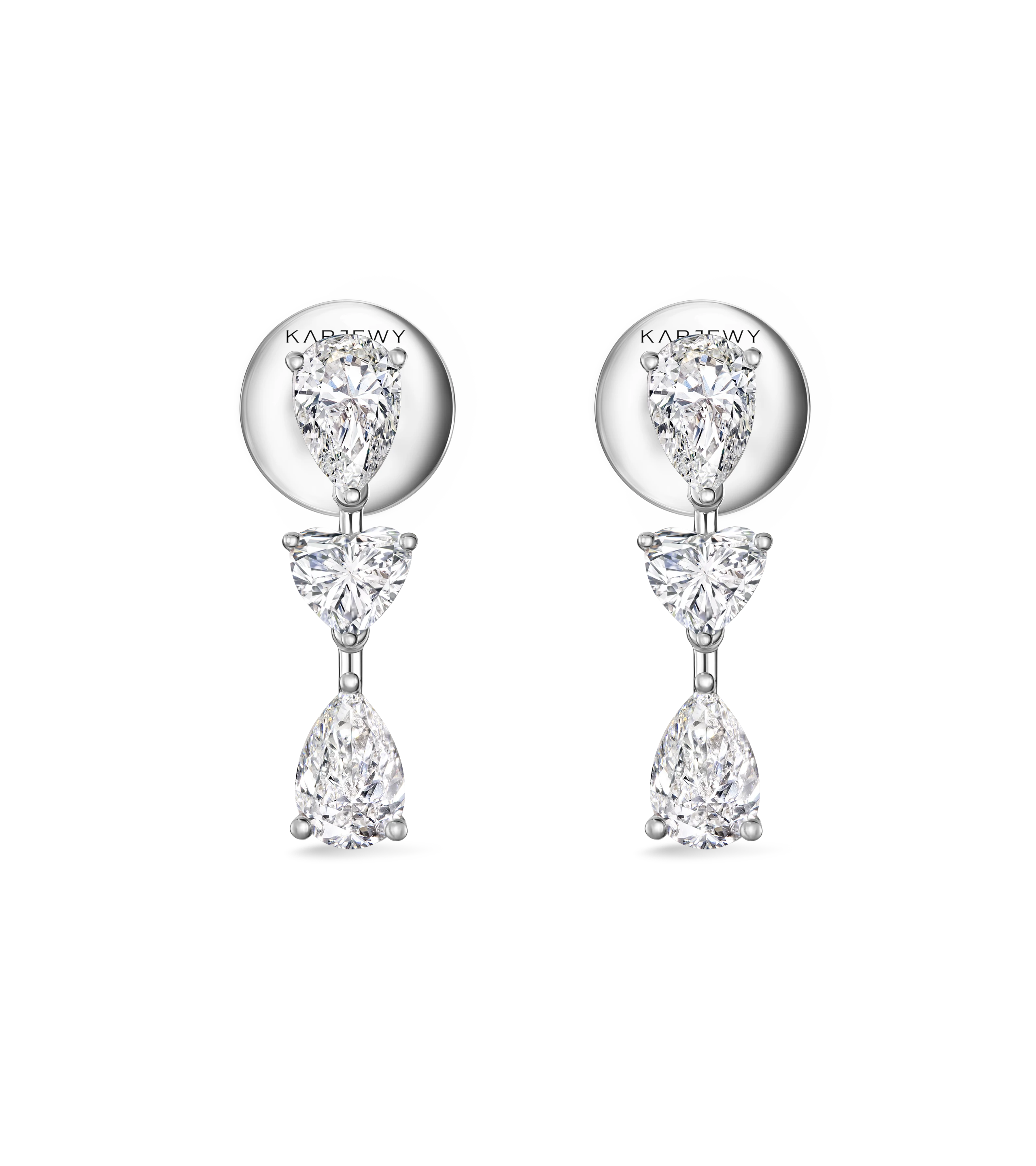 Серьги из белого золота