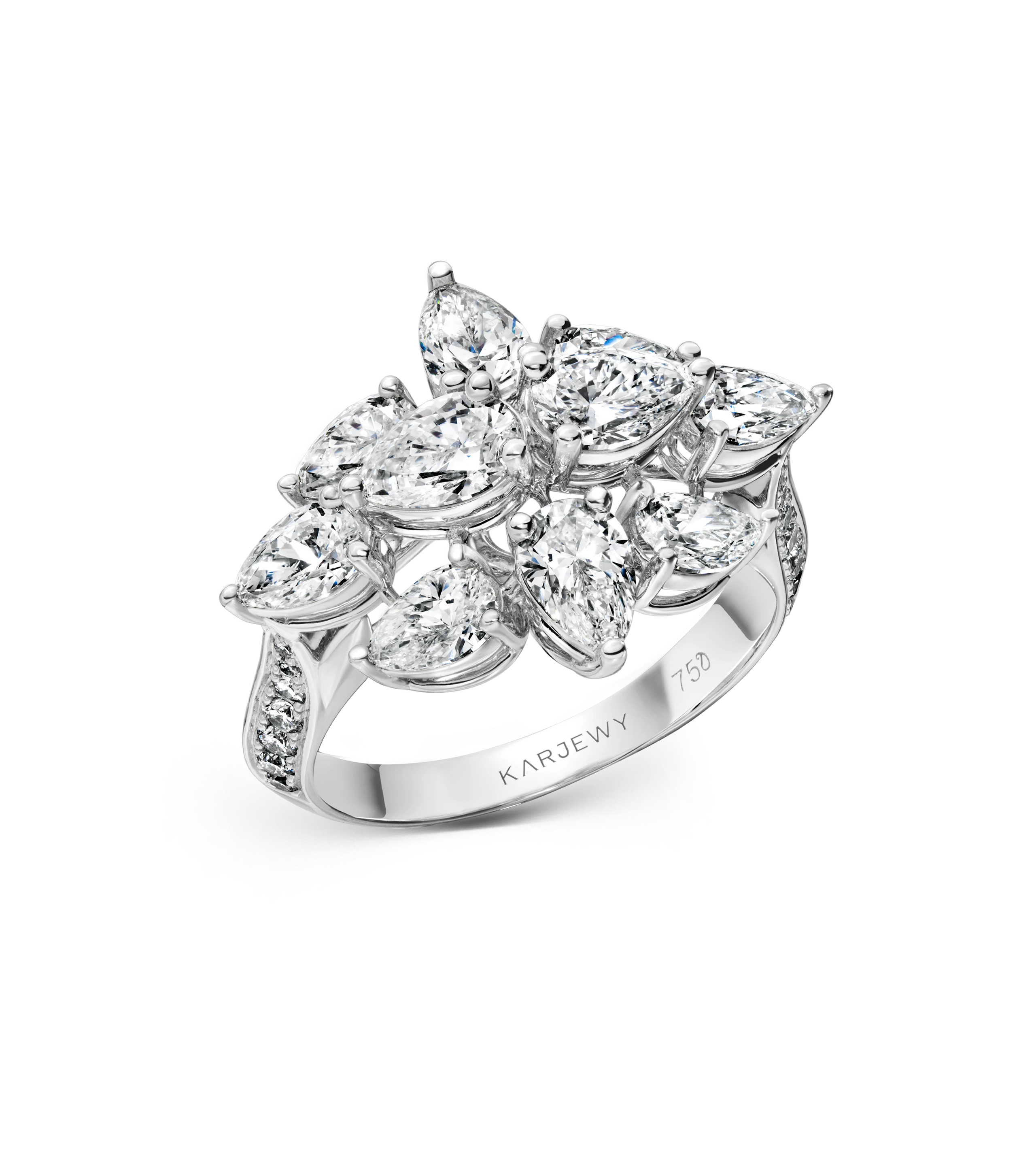 Кольцо из белого золота