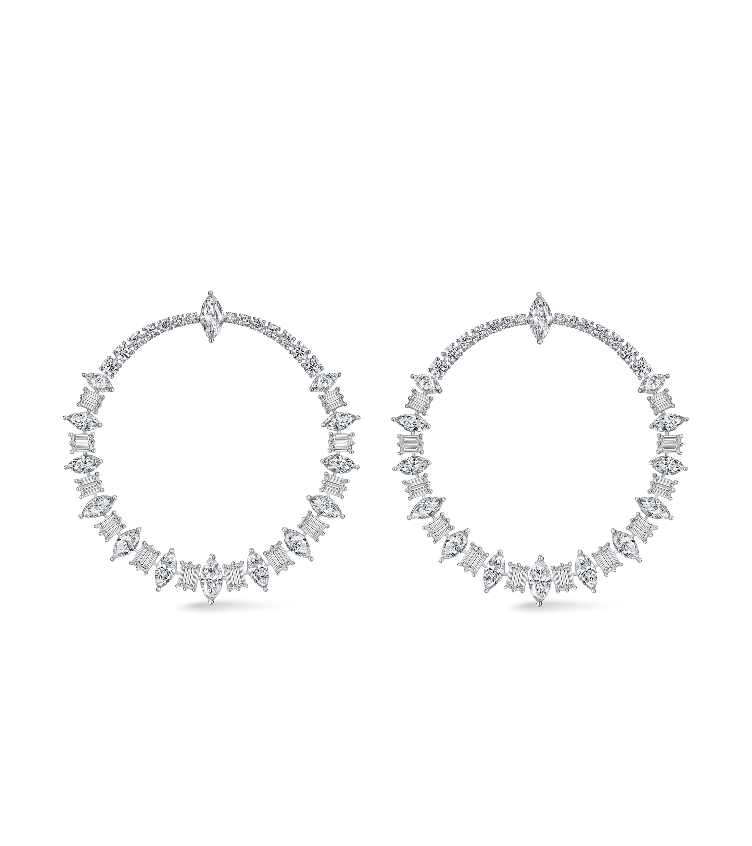 Серьги из белого золота