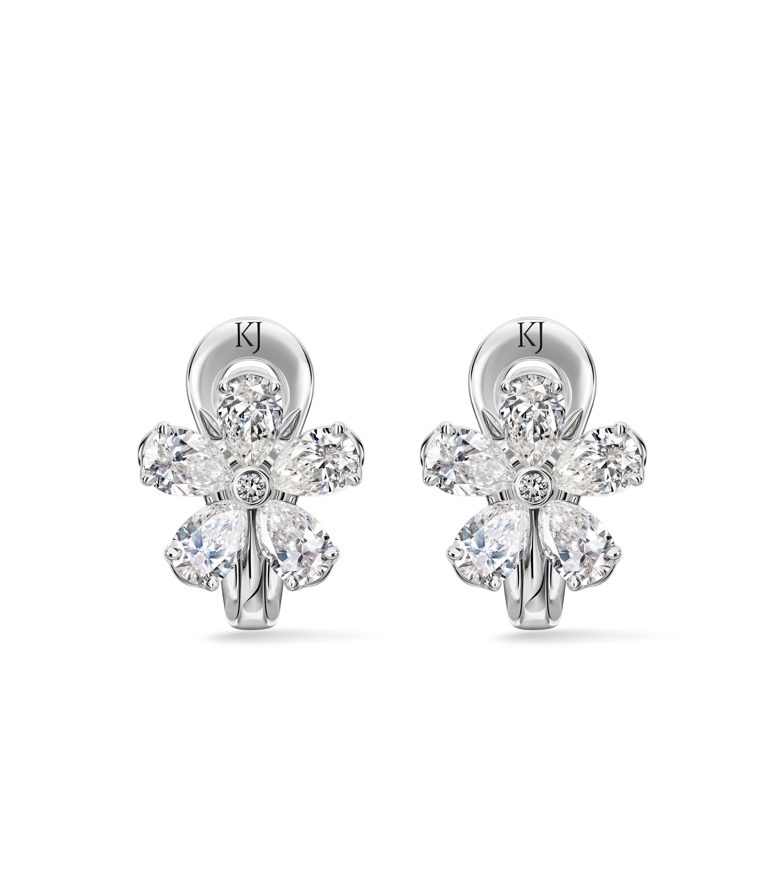 Серьги из белого золота