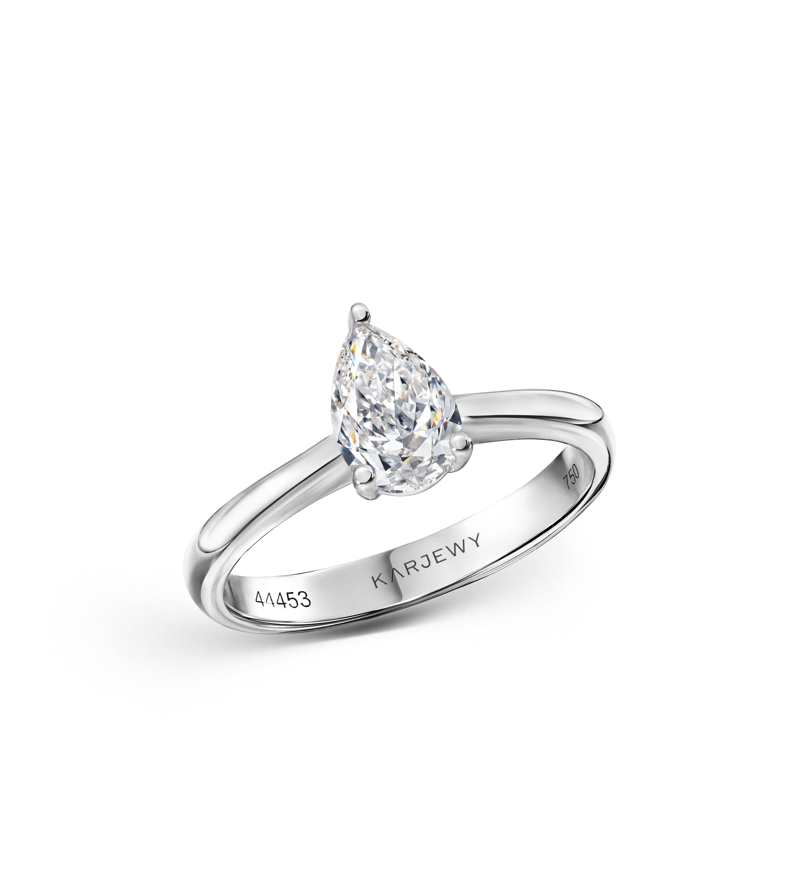 Кольцо из белого золота