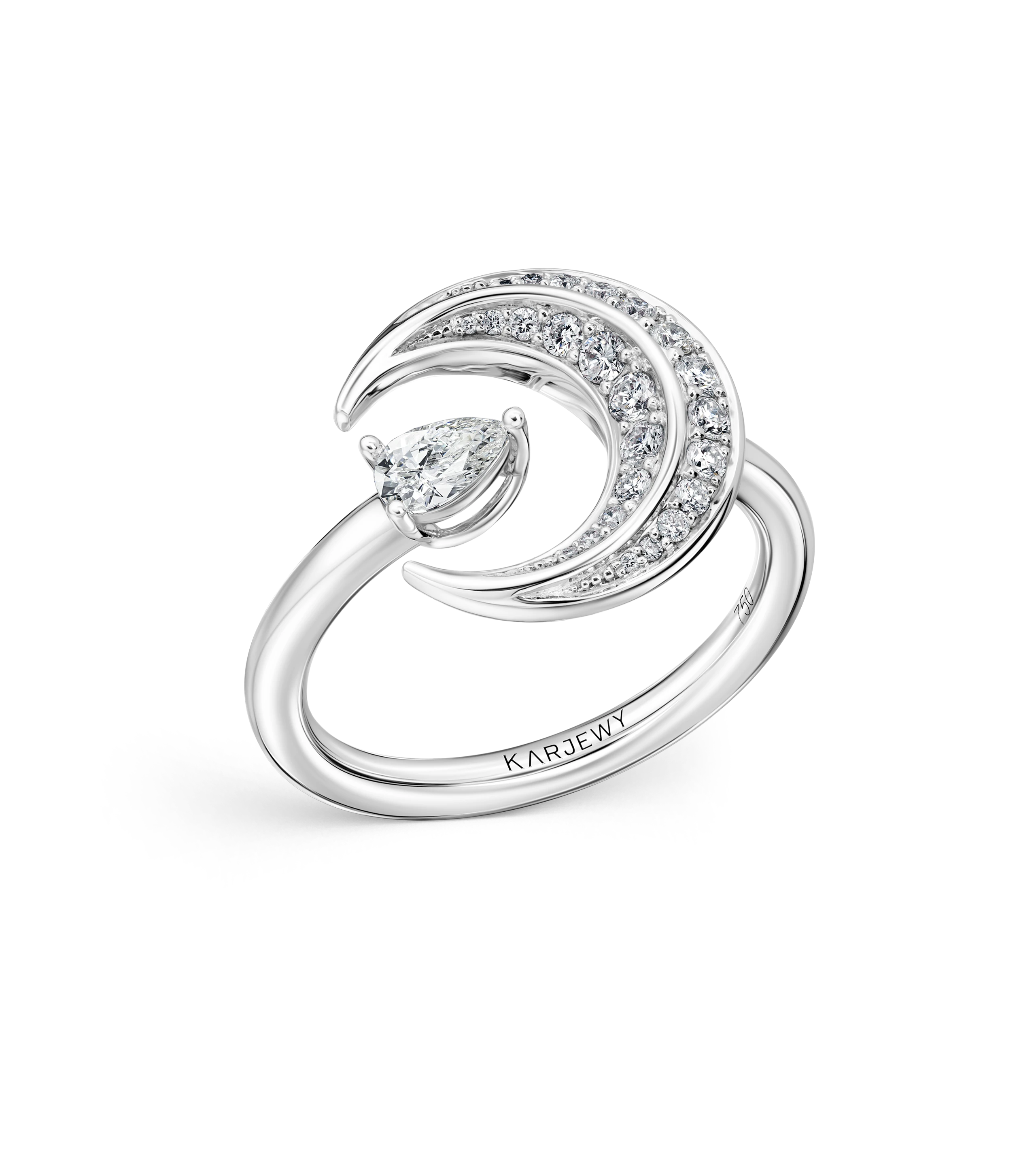 Кольцо из белого золота