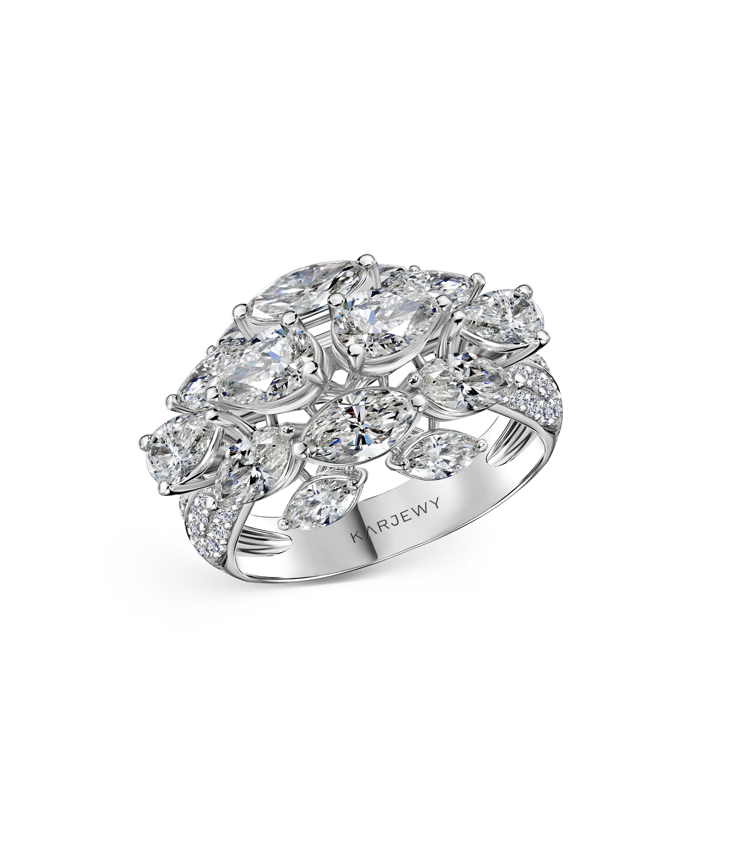 Кольцо из белого золота