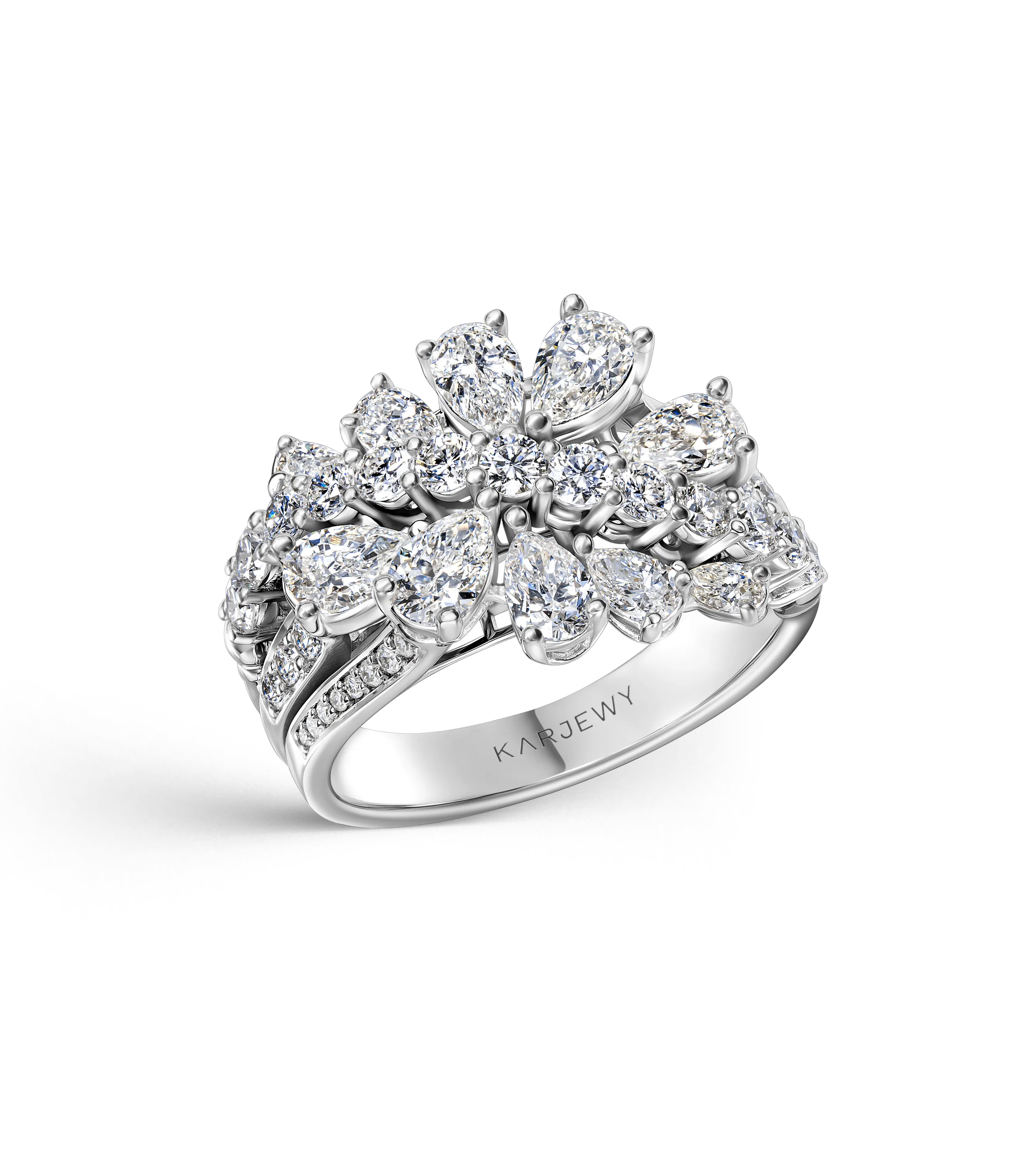 кольцо из белого золота