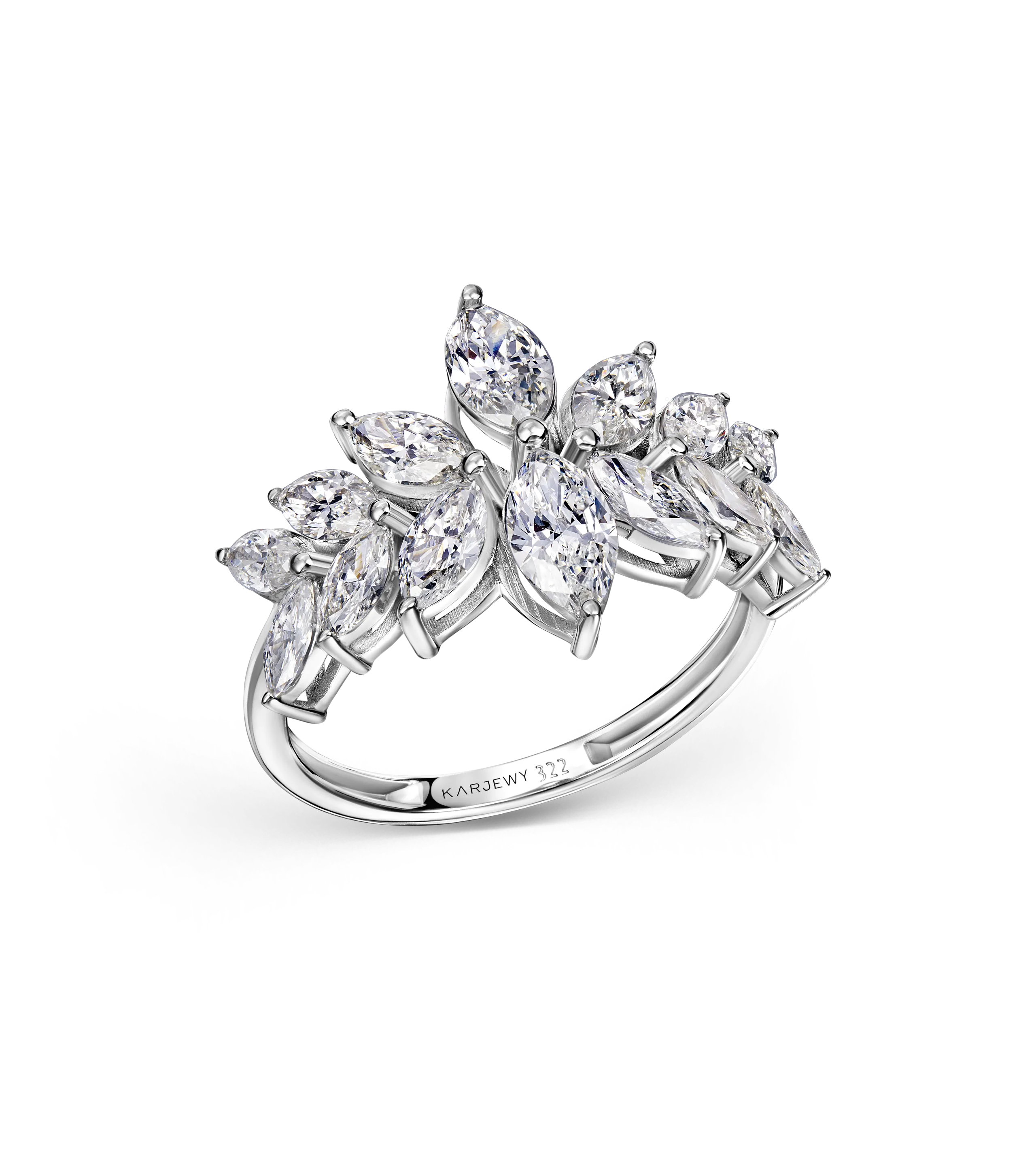 Кольцо из белого золота