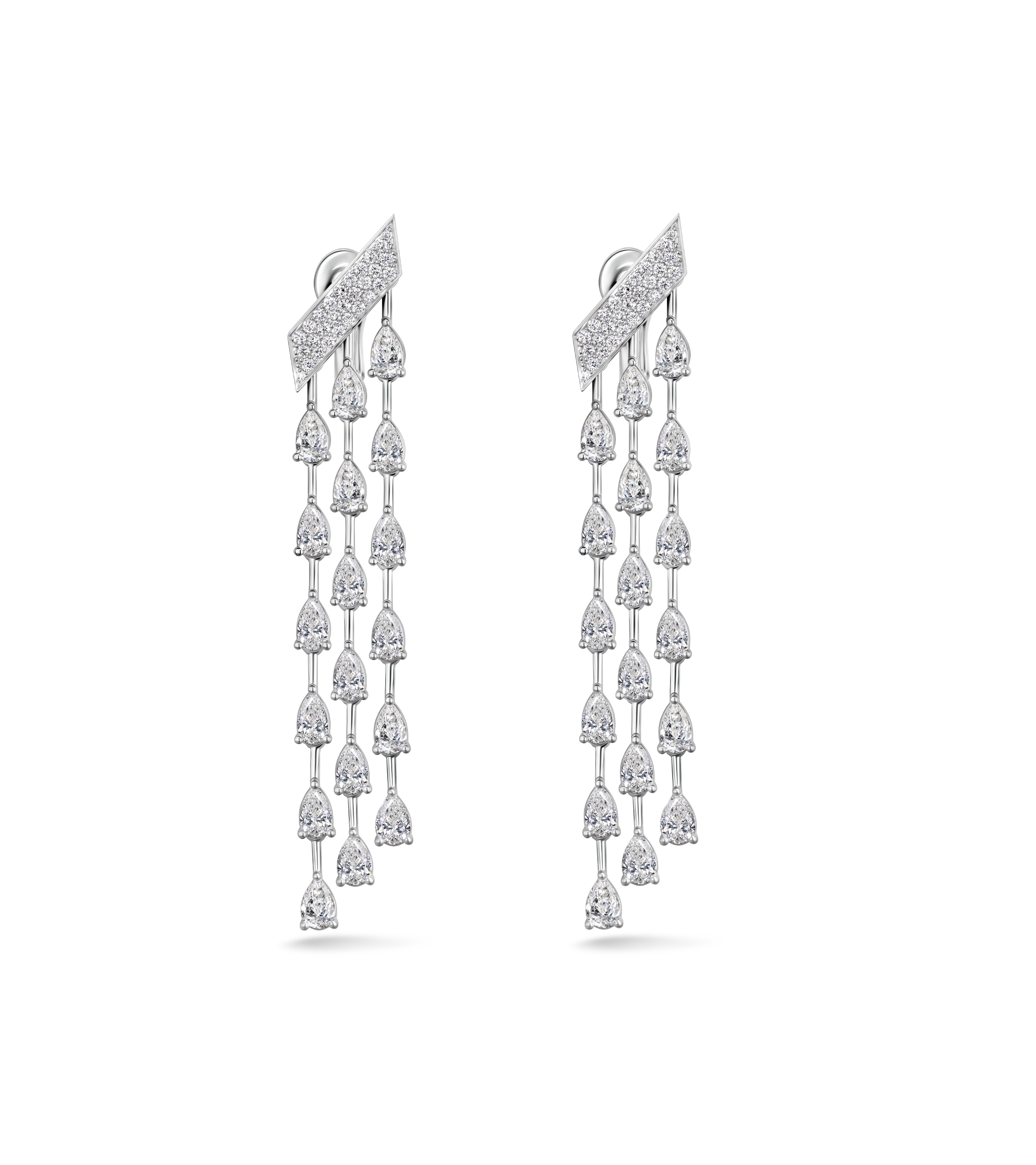 Серьги из белого золота