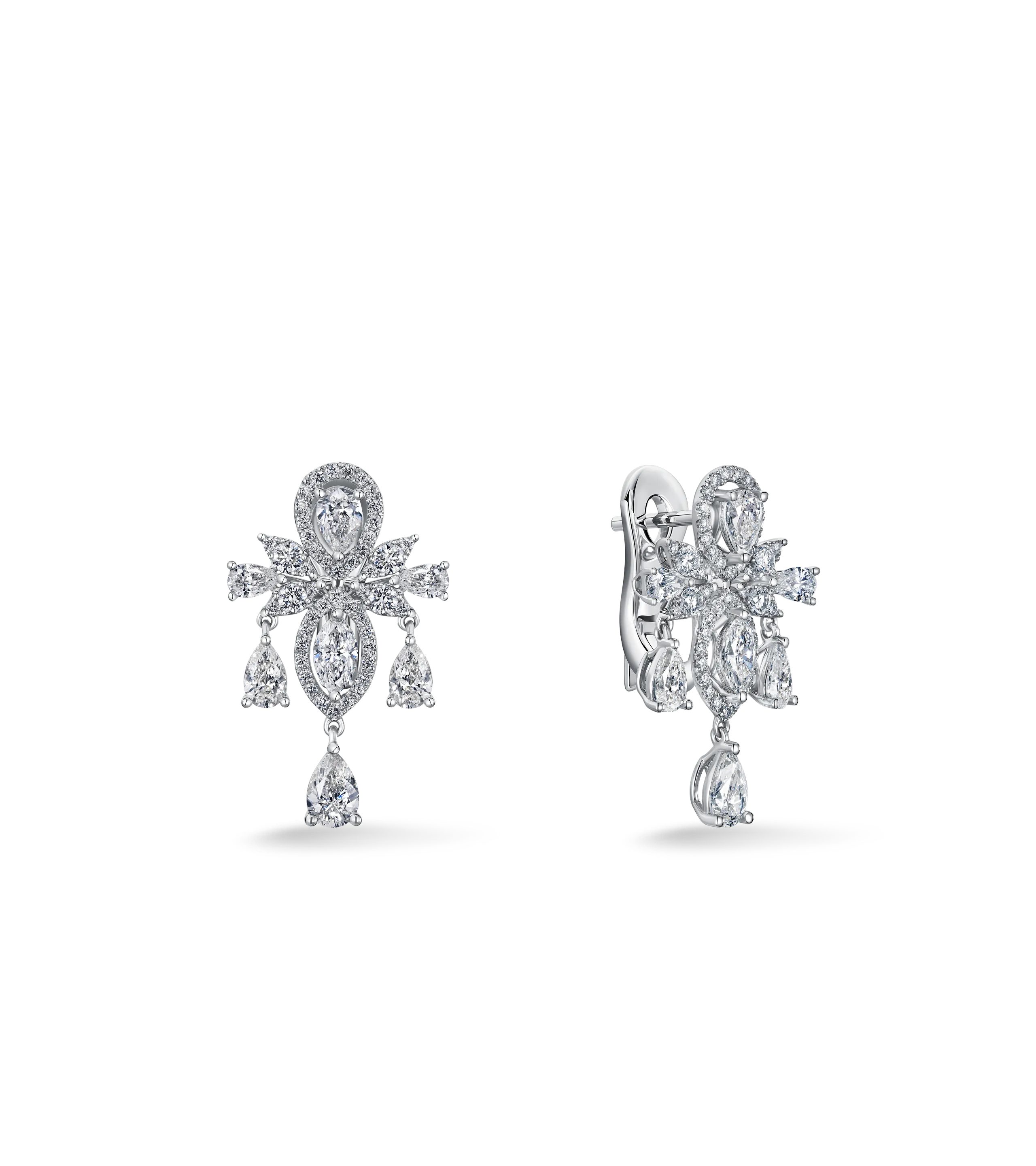 Серьги из белого золота