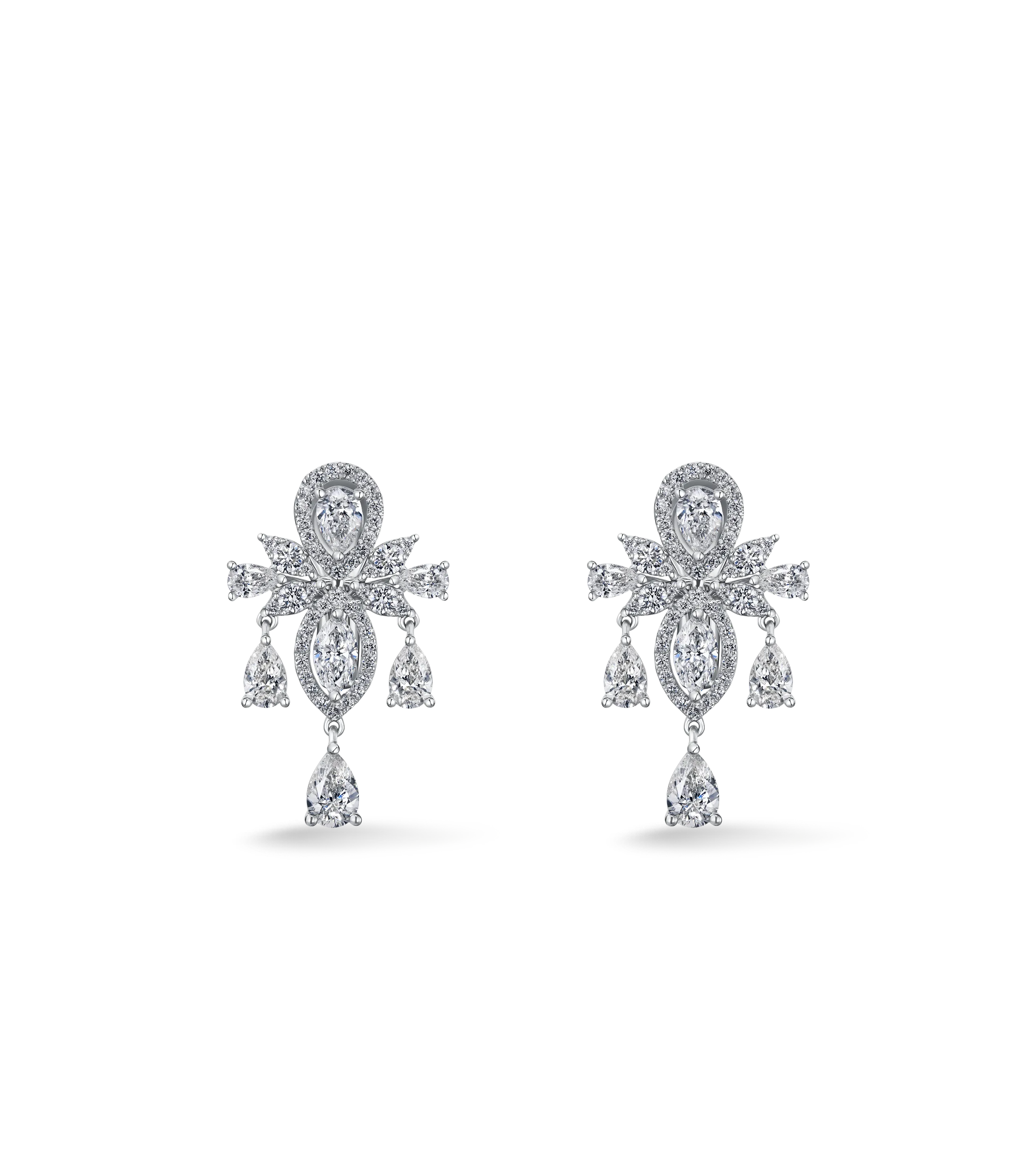 Серьги из белого золота