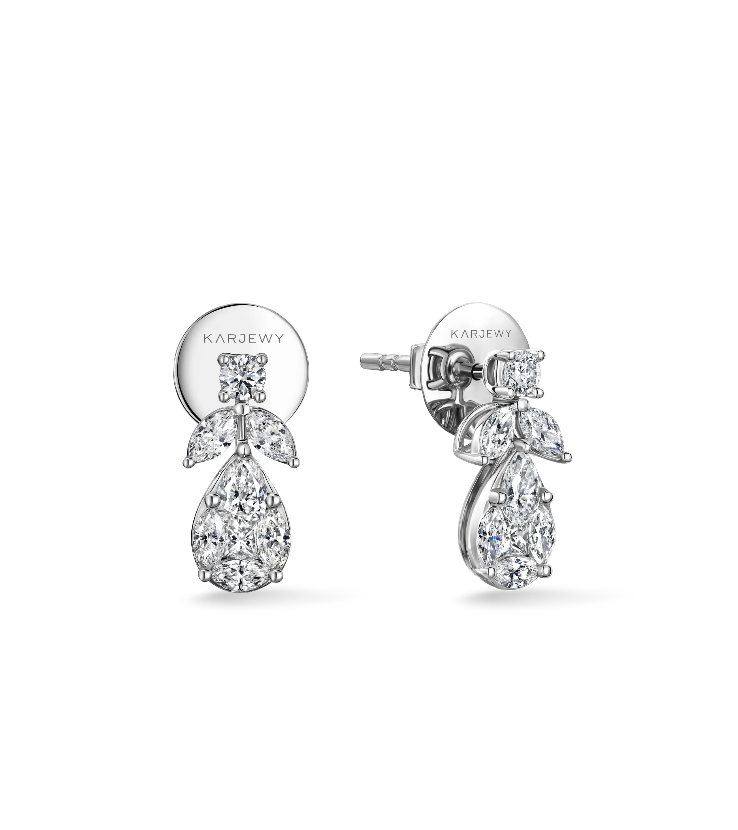 Серьги из белого золота