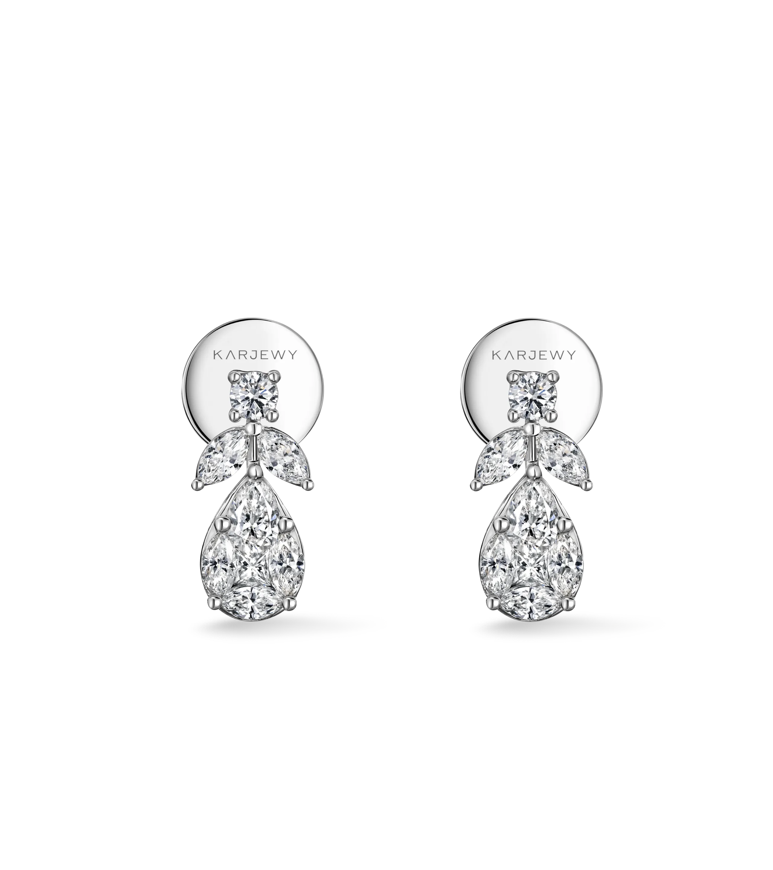 Серьги из белого золота